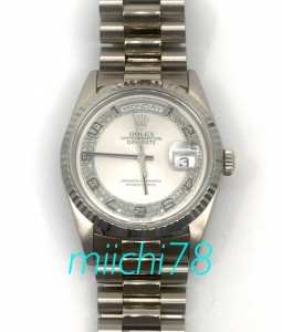 ROLEX  k18 ホワイトゴールド メンズ腕時計 デイデイト ミリヤード 18239MR の買取価格