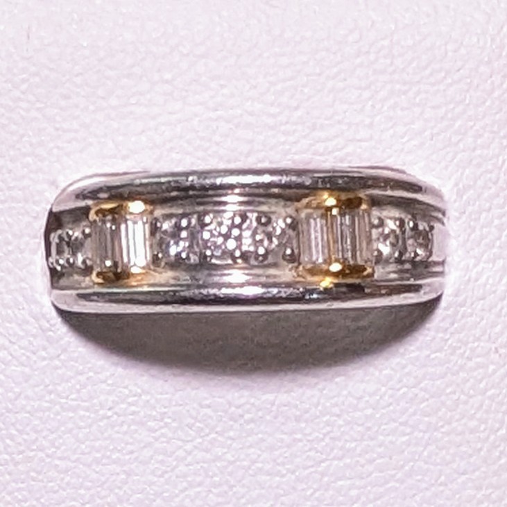 リング　プラチナ900/K18　ダイヤ0.53Ct　10.9ｇ